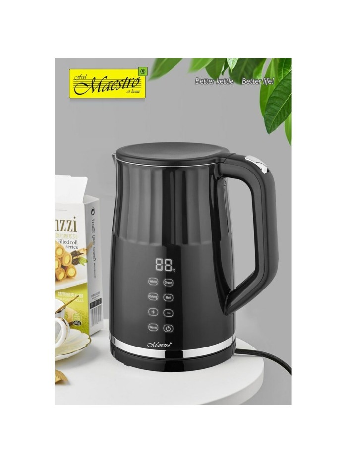 Kettle Feel Maestro MR-049 Black Transparent 2200 W 1,7 L