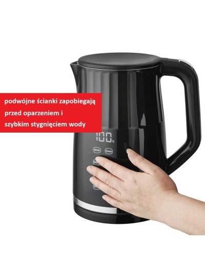 Kettle Feel Maestro MR-049 Black Transparent 2200 W 1,7 L