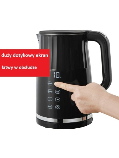 Kettle Feel Maestro MR-049 Black Transparent 2200 W 1,7 L