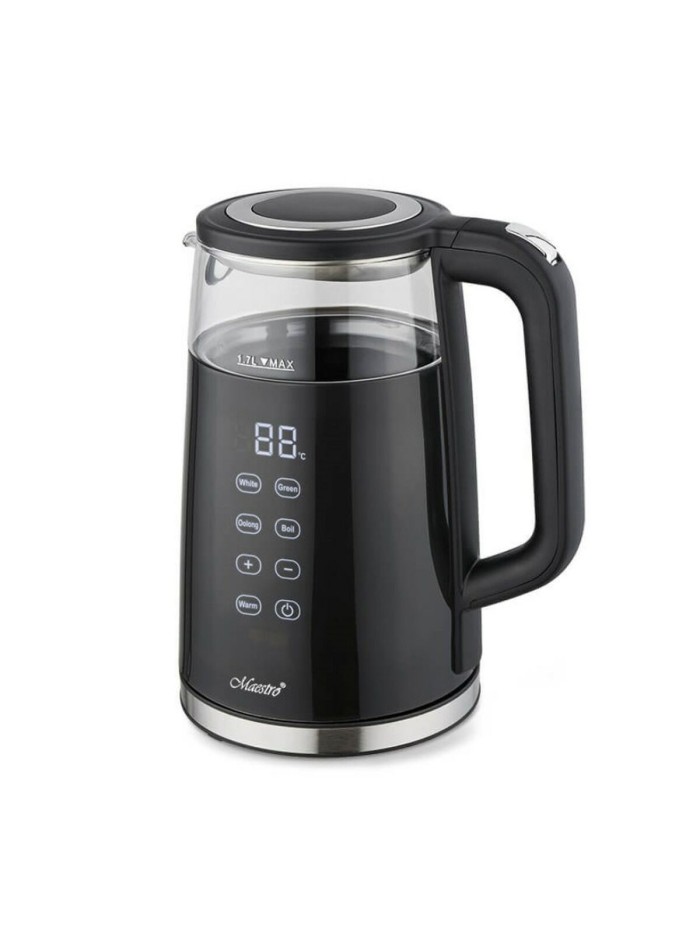 Kettle Feel Maestro MR-049 Black Transparent Crystal Borosilicate Glass 2200 W 1,7 L
