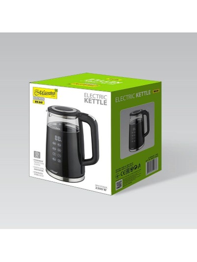 Kettle Feel Maestro MR-049 Black Transparent Crystal Borosilicate Glass 2200 W 1,7 L