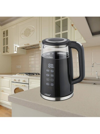 Kettle Feel Maestro MR-049 Black Transparent Crystal Borosilicate Glass 2200 W 1,7 L