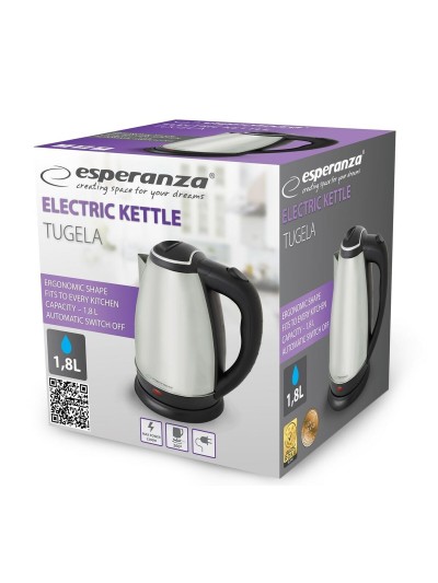 Kettle Esperanza EKK104X Stainless steel Plastic 2200 W 1,8 L