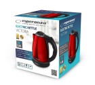 Hervidor Esperanza EKK113R Negro Rojo Acero Inoxidable Plástico 1800 W 1,8 L