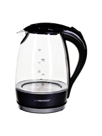 Hervidor Esperanza Negro Vidrio Plástico 2200 W 1,7 L