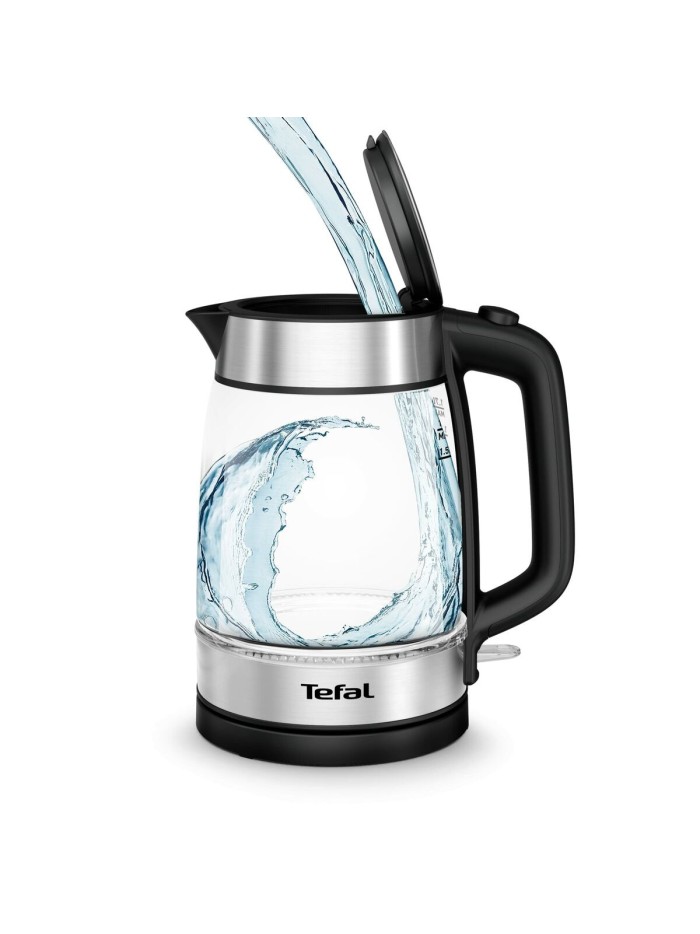 Water Kettle and Electric Teakettle Tefal KI7008 Silver Crystal 2200 W 1,7 L