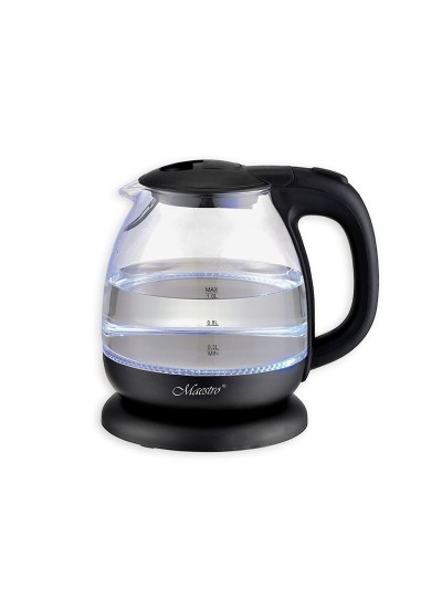 Hervidor Feel Maestro  MR-055 Negro Vidrio 1100 W 1 L