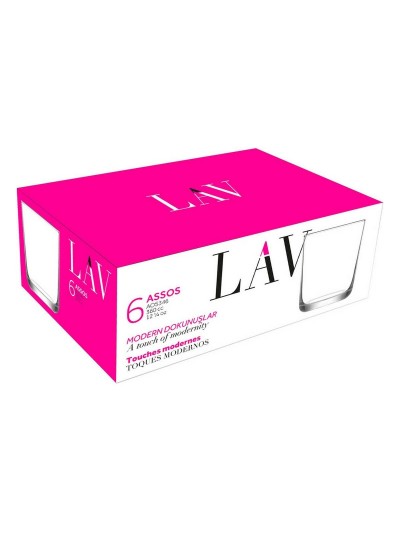 Set of glasses LAV Assos 360 ml 6 Pieces (8 Units)