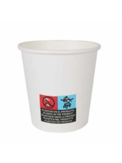 Set de Verres Algon Carton Produits à usage unique Blanc 24 Unités 120 ml (100 Pièces)