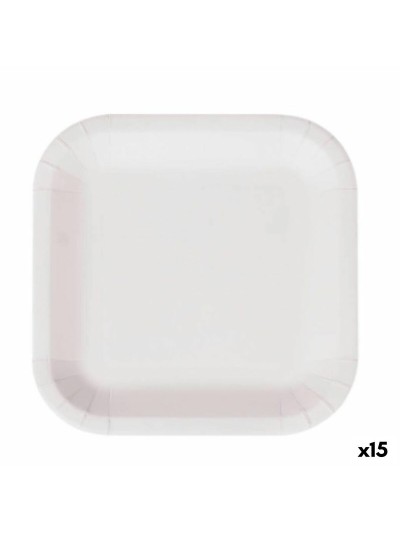 Set de Platos Algon Desechables Blanco Cartón 26 cm (15 Unidades)