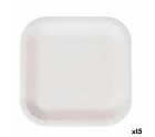 Plate set Algon Disposable White Cardboard 26 cm (15 Units)