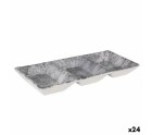 Plateau apéritif La Mediterránea Stonehenge 3 Compartiments 25 x 11 x 3 cm (24 Unités)