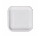 Plate set Algon Disposable White Cardboard Squared 20 cm (36 Units)