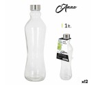 Bouteille en Verre Anna 1 L Capsule métallique Métal verre (12 Unités)