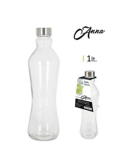 Bouteille en Verre Anna 1 L Capsule métallique Métal verre (12 Unités)