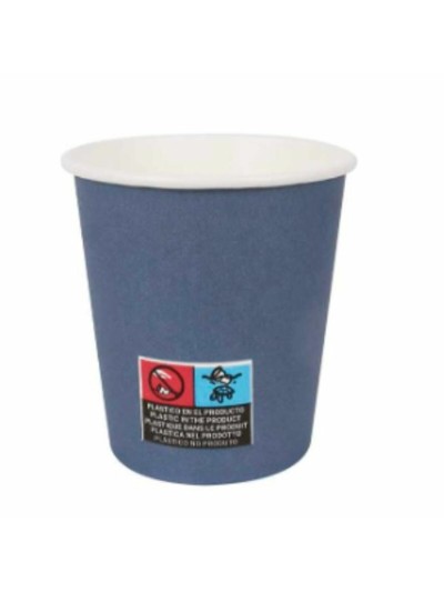 Set de Vasos Algon Cartón Desechables 200 ml Azul 36 Unidades (24 Piezas)