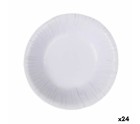 Plate set Algon Disposable White Cardboard 450 ml (24 Units)