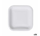 Set de Platos Algon Desechables Blanco Cartón 23 cm (36 Unidades)