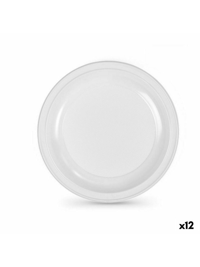 Lot d'assiettes réutilisables Algon Blanc Plastique 28 x 28 x 2 cm (24 Unités)