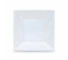 Set de platos reutilizables Algon Cuadrado Blanco Plástico 18 x 18 x 4 cm (24 Unidades)