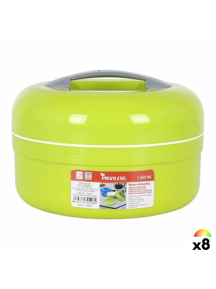 Termo para Alimentos Privilege 85285 Plástico 22 x 15 cm (8 Unidades) (1,5 L)