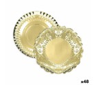 Bandeja de Aperitivos Algon Dorado Redonda 30 x 30 x 1,5 cm (48 Unidades)