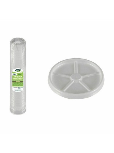 Set of lids for glasses Algon Coffee 100 Pieces 200 ml (20 Units)