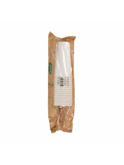 Set of glasses Algon Disposable Cardboard White 15 Pieces 450 ml (16 Units)