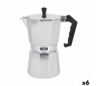 Cafetière Italienne Quttin Aluminium 6 Tasses (6 Unités)