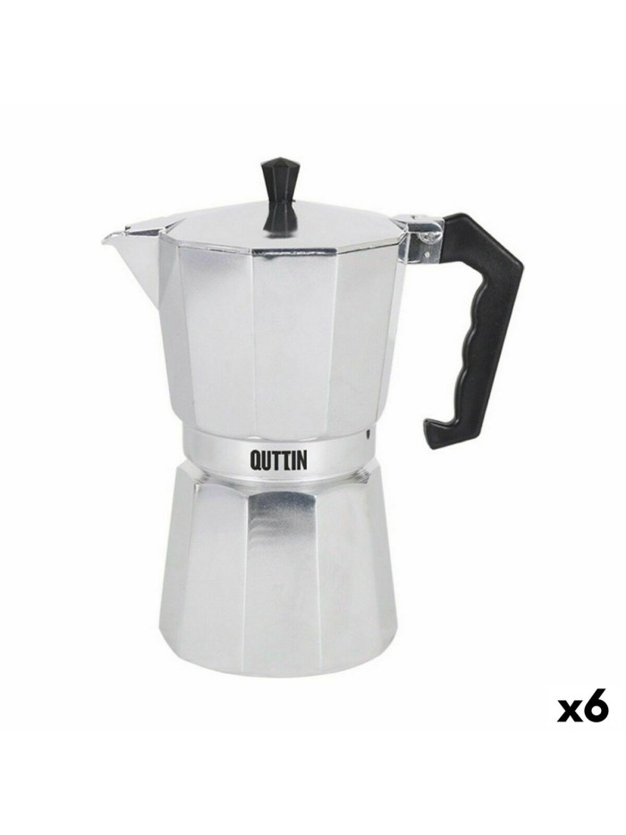 Italian Coffee Pot Quttin Aluminium 12 Cups (6 Units)