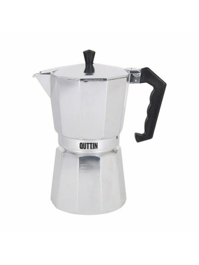 Cafetera Italiana Quttin Aluminio 12 Tazas (6 Unidades)