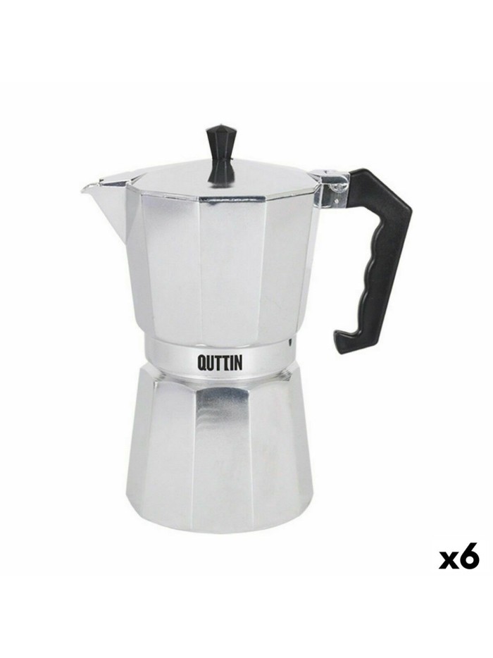 Cafetière Italienne Quttin Aluminium 9 Tasses (6 Unités)