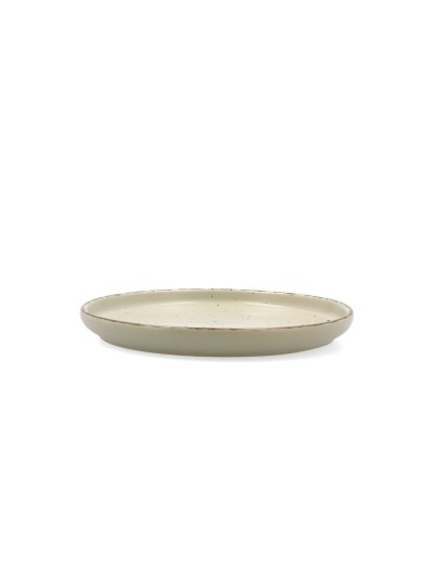 Plato de Postre Quid Duna Verde Cerámica 20 x 2,5 cm (6 Unidades)