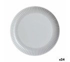 Plato Llano Luminarc Cottage Gris Vidrio 25 cm (24 Unidades)