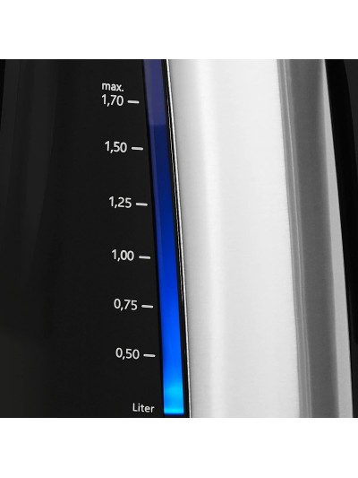 Hervidor y Tetera Eléctrica Melitta LOOK AQUA DELUXE BLACK EU Negro/Plateado Acero Inoxidable 2400 W 1,7 L