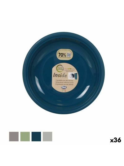 Assiette plate Dem Inside Plastique Ø 25 x 25 x 2 cm (36 Unités)