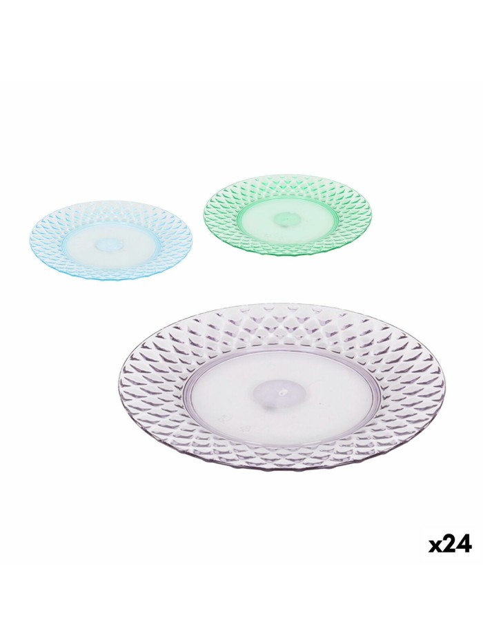 Flat Plate La Mediterránea Plastic 25 x 25 x 2,5 cm (24 Units)