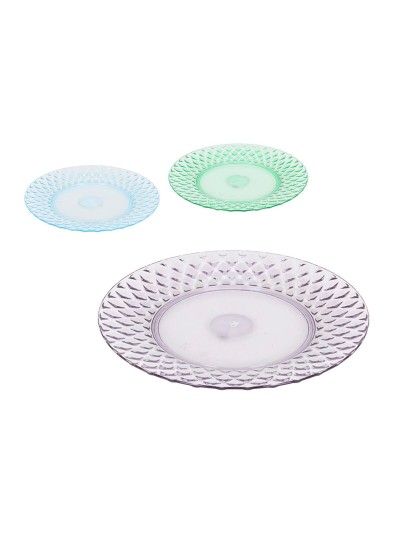 Assiette plate La Mediterránea Plastique 25 x 25 x 2,5 cm (24 Unités)