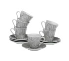 Piece Coffee Cup Set Versa Palm tree Porcelain