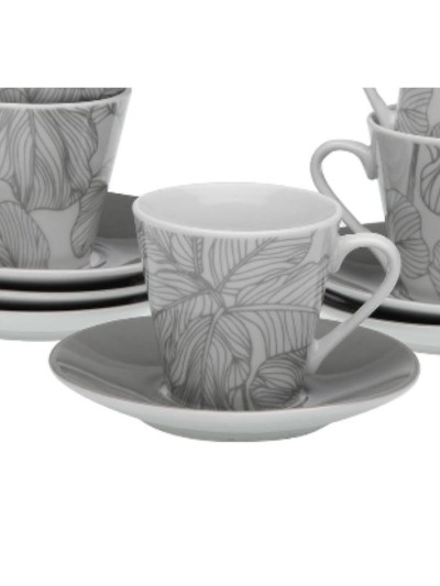 Piece Coffee Cup Set Versa Palm tree Porcelain