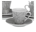 Piece Coffee Cup Set Versa Palm tree Porcelain