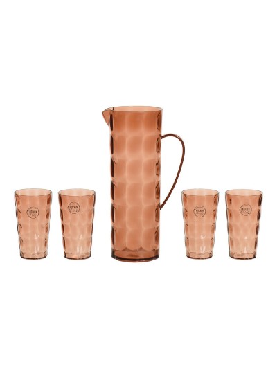 Set de jarra con vasos EDM 869702 Plástico reciclado (5 Piezas)