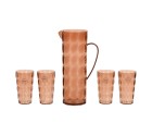 Jug and glasses set EDM 869702 Recycled plastic (5 Pieces)