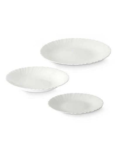 Set de Vajilla Blanco Vidrio (2 Unidades) 18 Piezas