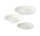 Service de Vaisselle Blanc verre (2 Unités) 18 Pièces
