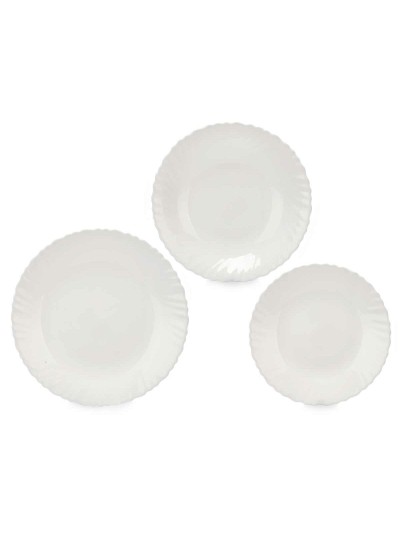 Set de Vajilla Blanco Vidrio (2 Unidades) 18 Piezas