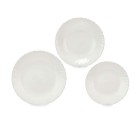 Dinnerware Set White Glass (2 Units) 18 Pieces