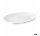 Serving Platter White Glass 25 x 2 x 19 cm (24 Units)