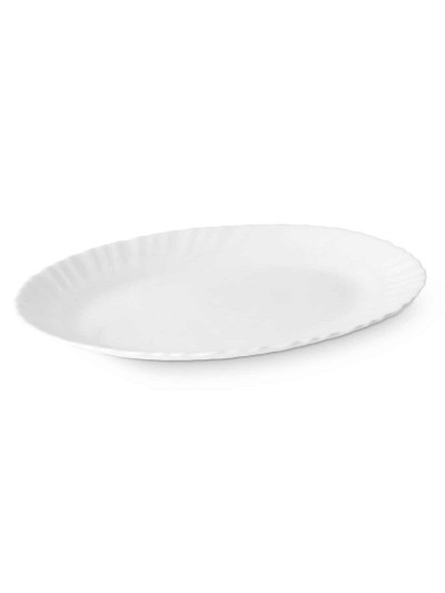 Serving Platter White Glass 25 x 2 x 19 cm (24 Units)
