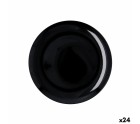Plato Llano Quid Select Basic Negro Melamina Ø 25 cm (24 Unidades)